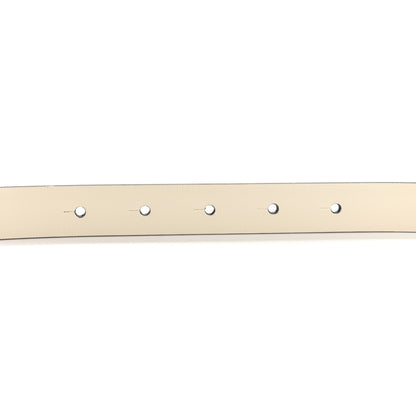 Valentino Garavani Glossy Calfskin VLogo Reversible 20mm Belt 80 32 Light Ivory Rose Cannelle 4 of 7