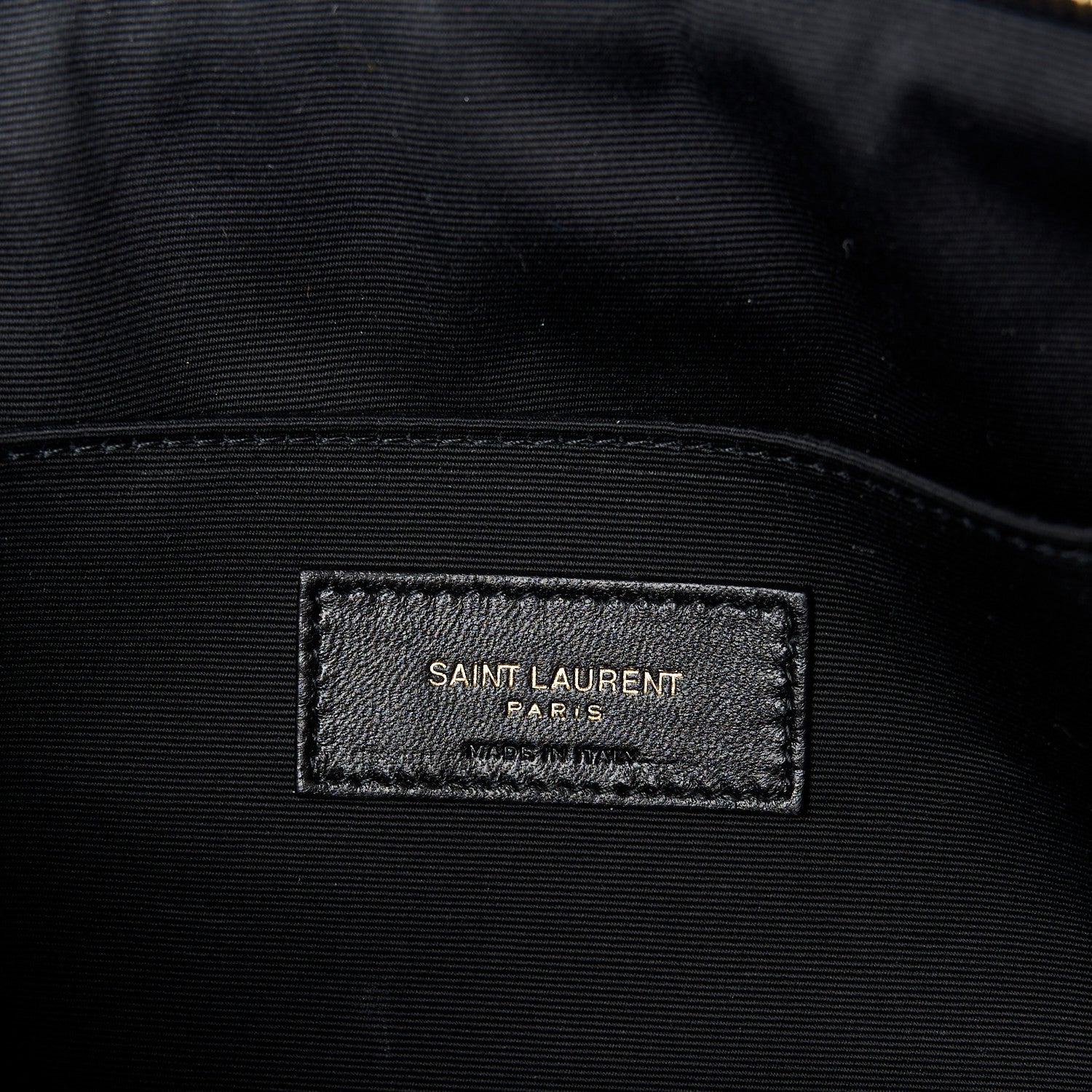 Saint Laurent Lambskin Monogram Medium Sade Puffer Pouch Black 6 of 10