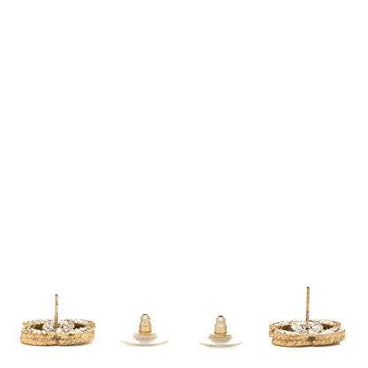 Chanel Textured CC Earrings Gold 3 of 4