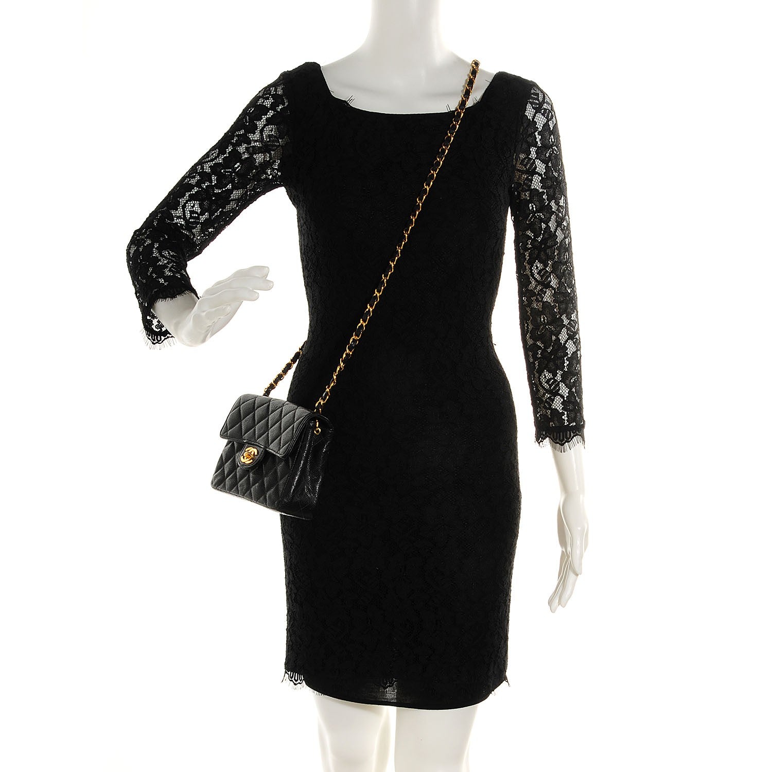Chanel Caviar Quilted Mini Square Flap Black 2 of 8