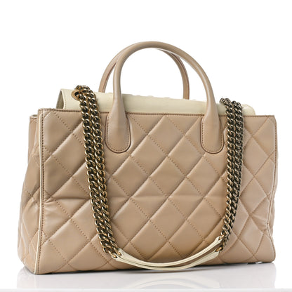 Chanel Lambskin Quilted Small Portobello Tote Beige 3 of 14