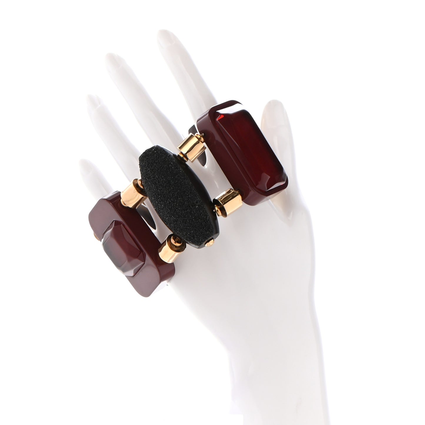 Resin Metal Inventeur Bracelet Red Black