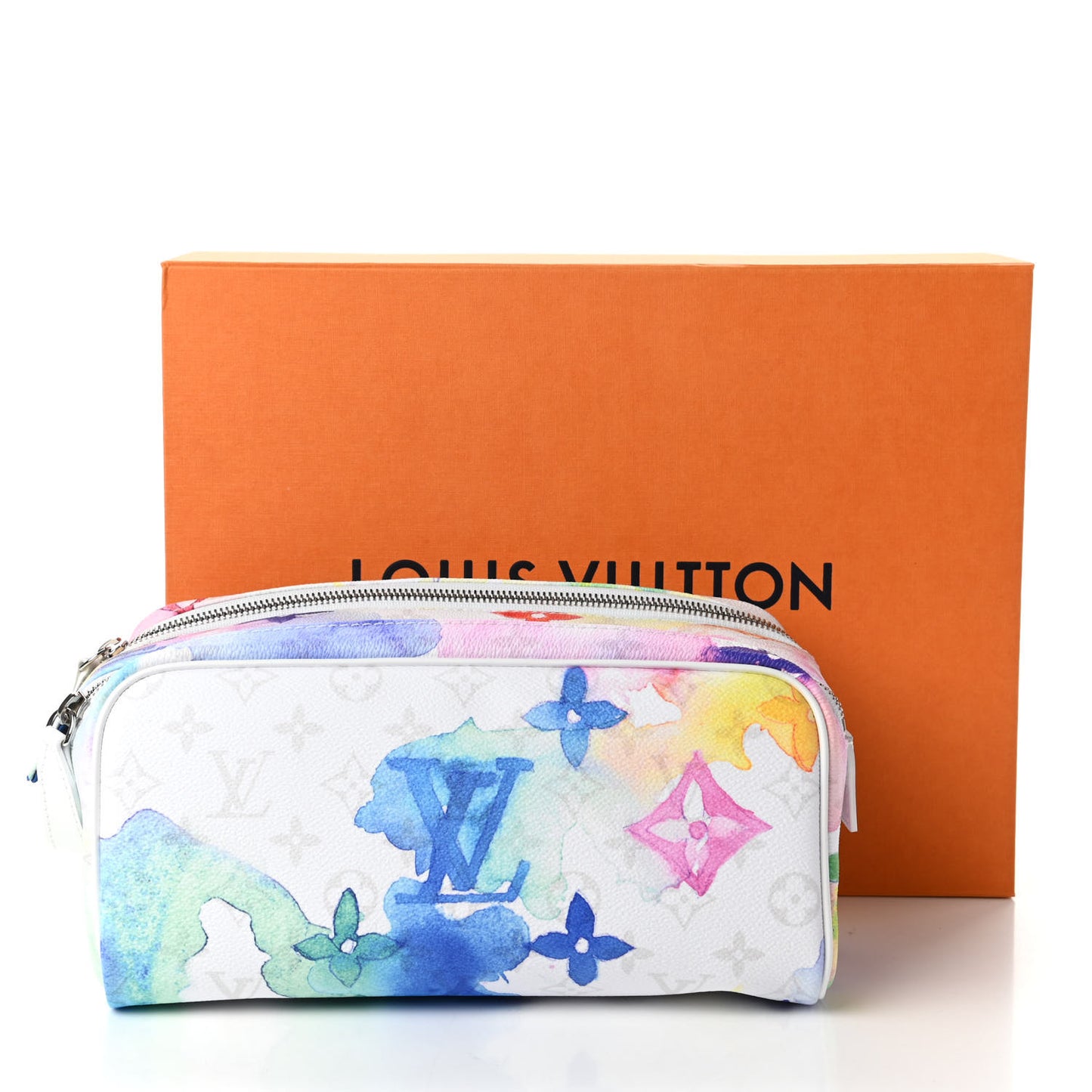 Monogram Watercolor Dopp Kit Toilet Pouch Multicolor