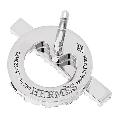 Hermes 18K White Gold Diamond Finesse Earrings 4 of 5