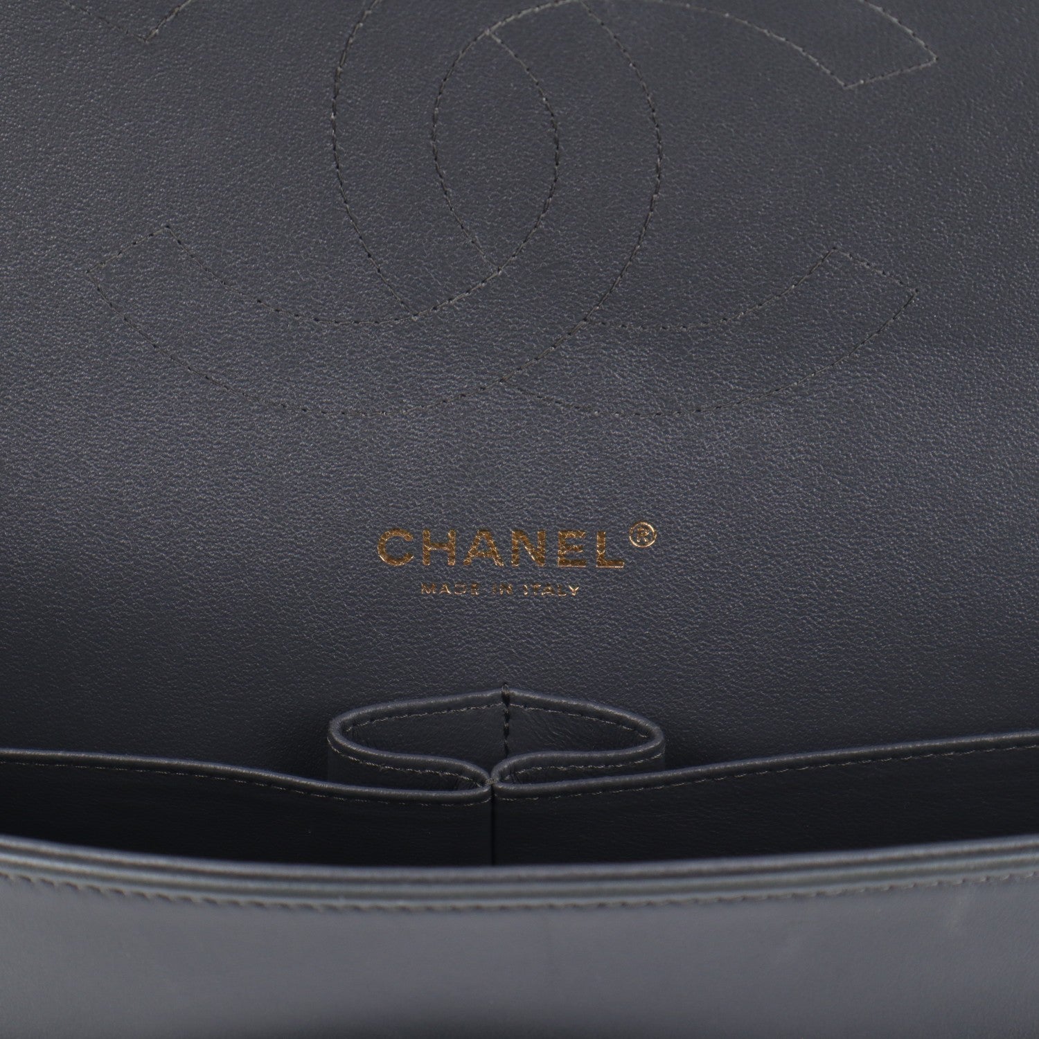 Chanel Lambskin Quilted Jumbo Double Flap Dark Grey 6 of 11