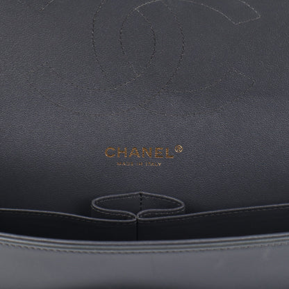 Chanel Lambskin Quilted Jumbo Double Flap Dark Grey 6 of 11