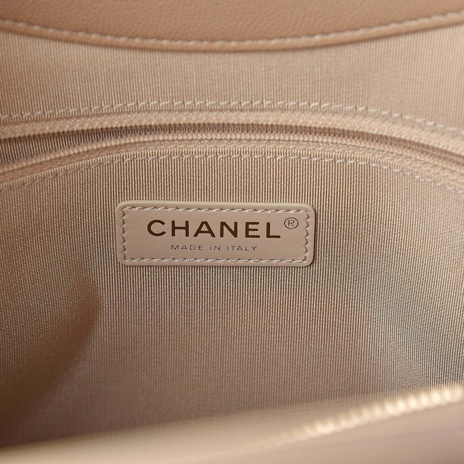 Chanel Caviar Large Handle Shopping Bag Beige 6 of 9