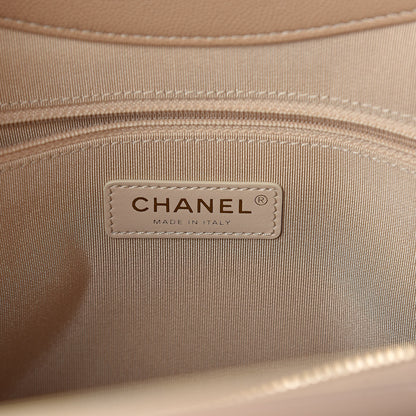 Chanel Caviar Large Handle Shopping Bag Beige 6 of 9