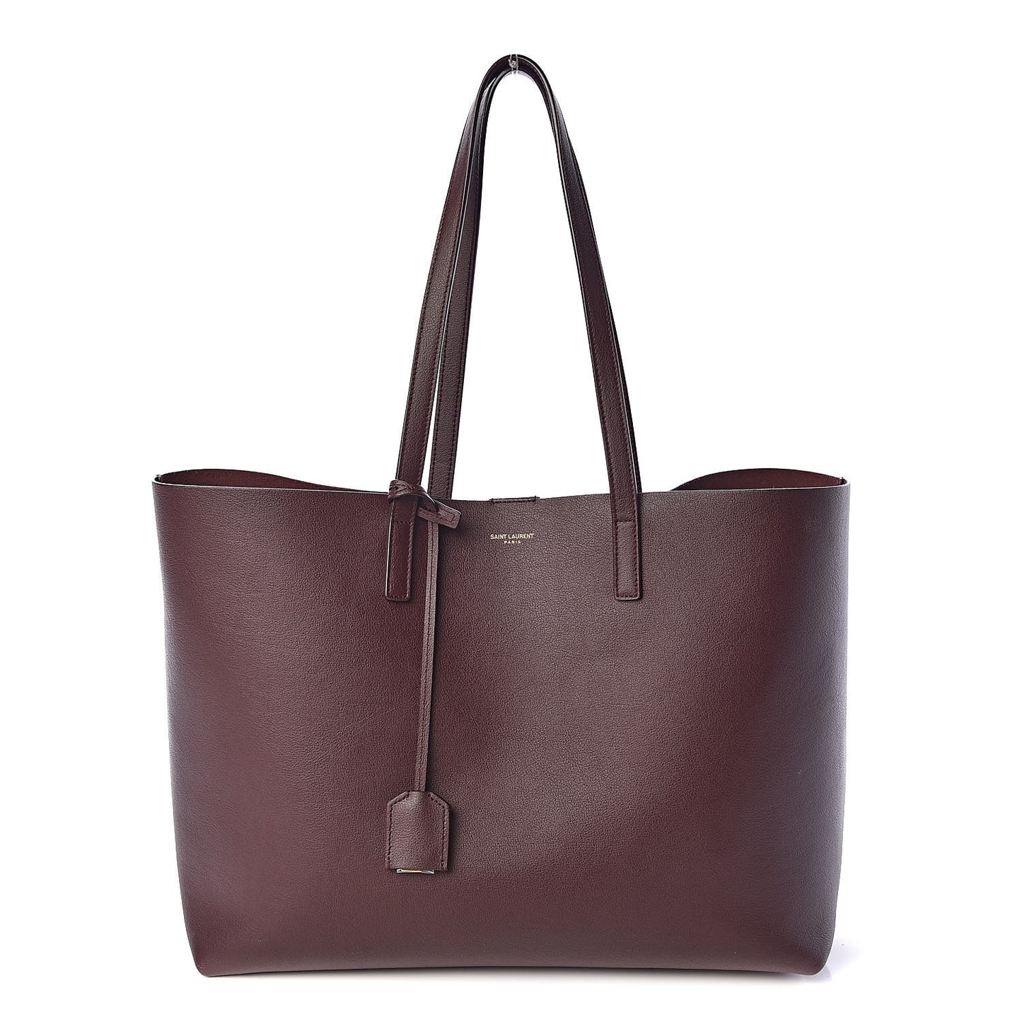 Calfskin Large Shopping Tote Bordeaux