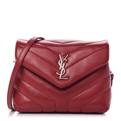 Saint Laurent Calfskin Y Quilted Monogram Toy Loulou Crossbody Bag New Lipstick 1 of 11