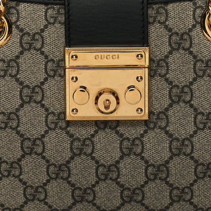 Gucci GG Supreme Monogram Small Padlock Tote Black 8 of 10