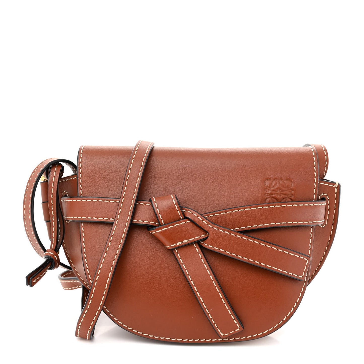 Calfskin Mini Gate Crossbody Bag Rust