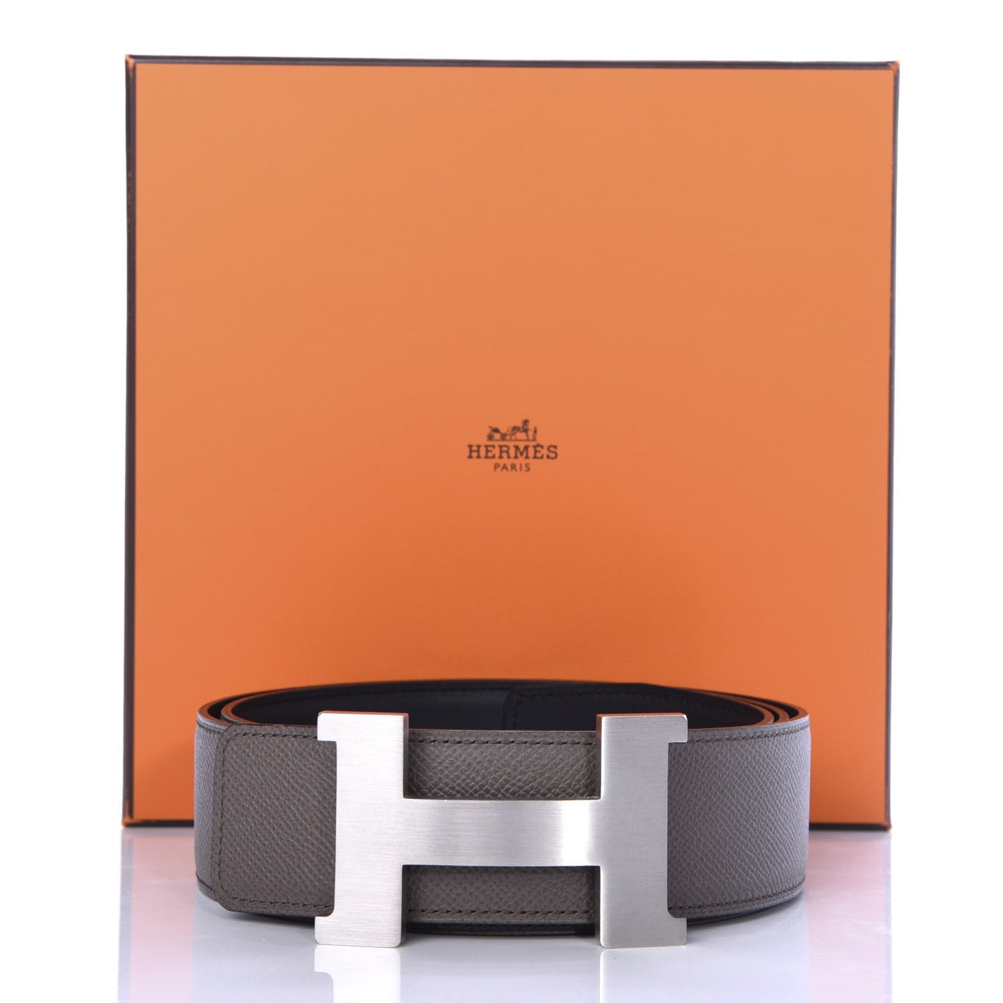 Epsom Box 42mm Constance Belt 100/40 Etain Black