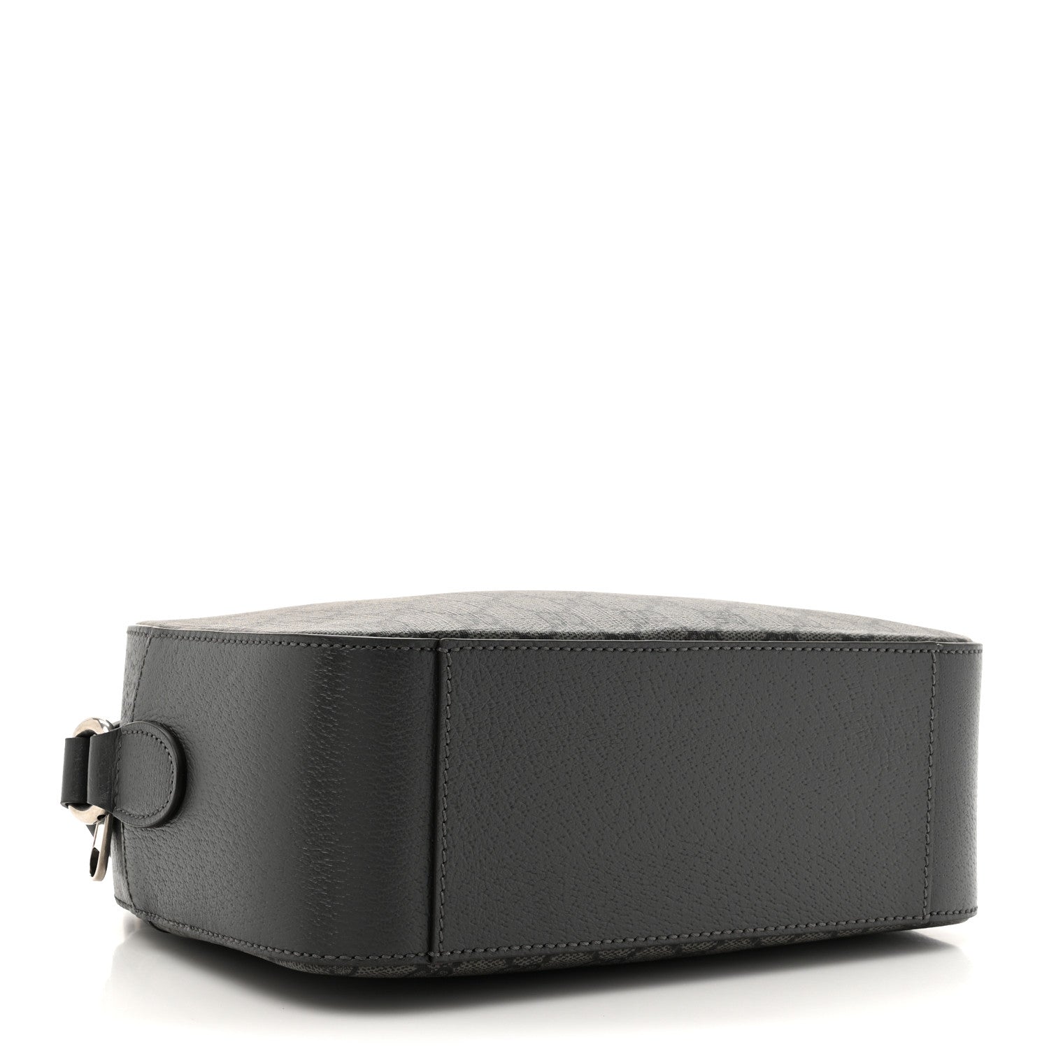 Gucci GG Supreme Monogram Textured Dollar Calfskin Ophidia Shoulder Bag Grey Black Graphite Grey 4 of 10