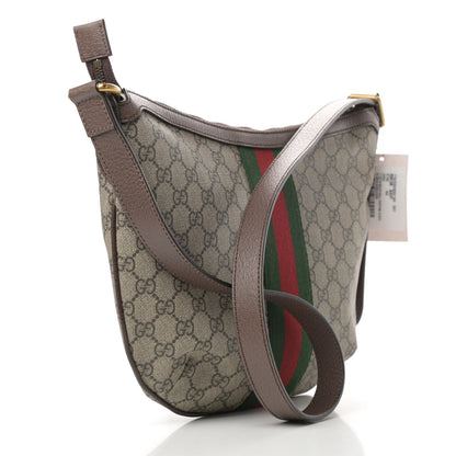 Gucci GG Supreme Monogram Web Small Ophidia Half Moon Hobo Brown 3 of 10