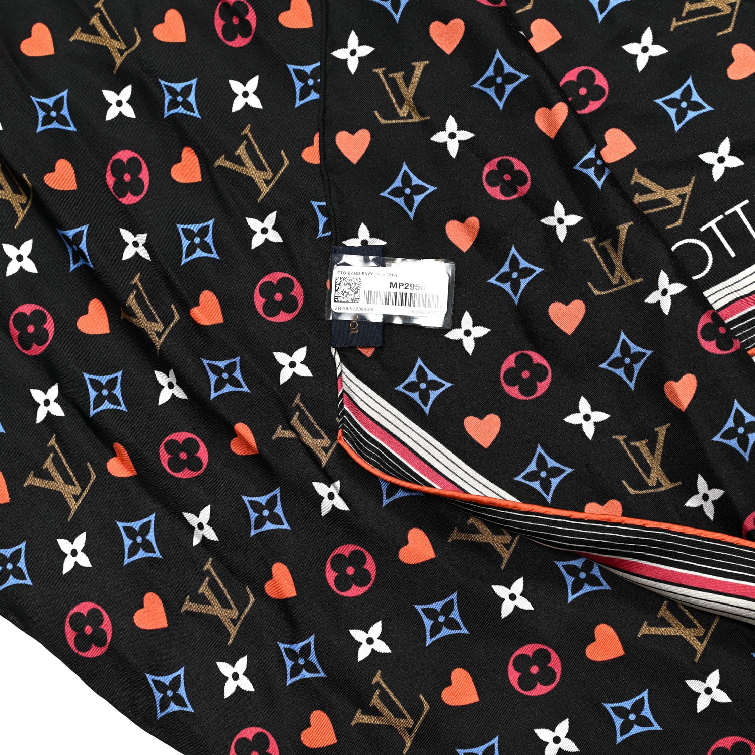 Louis Vuitton Silk Game On Envy Bandeau Black White Multicolor 3 of 4