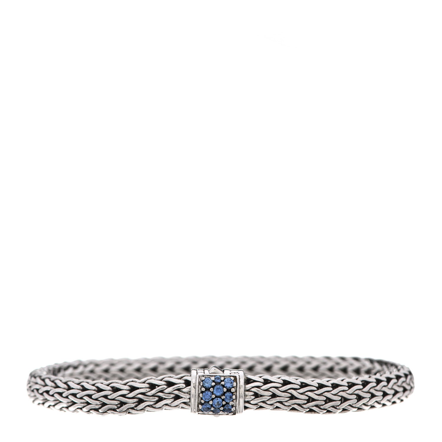 John Hardy Sterling Silver Blue Sapphire 6.5mm Classic Chain Bracelet 1 of 5