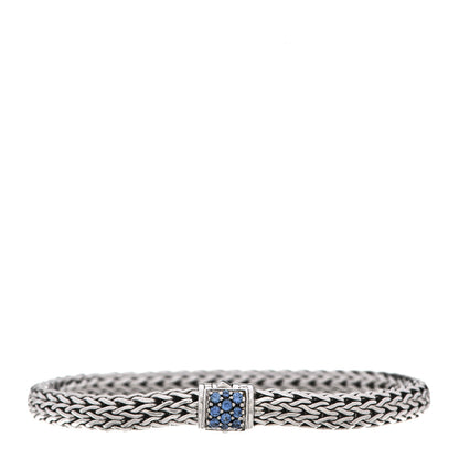 John Hardy Sterling Silver Blue Sapphire 6.5mm Classic Chain Bracelet 1 of 5