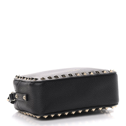 Valentino Garavani Pebbled Calfskin Rockstud Camera Crossbody Bag Black 4 of 8