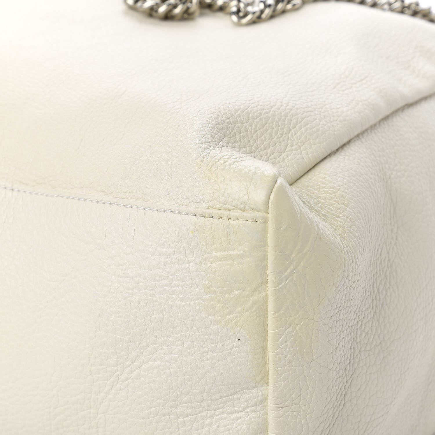 Gucci Pebbled Calfskin Large Jungle Tote White 11 of 11
