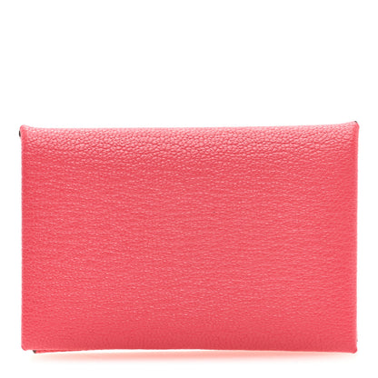 Hermes Chevre Mysore Calvi Card Case Rose Lipstick 1 of 8