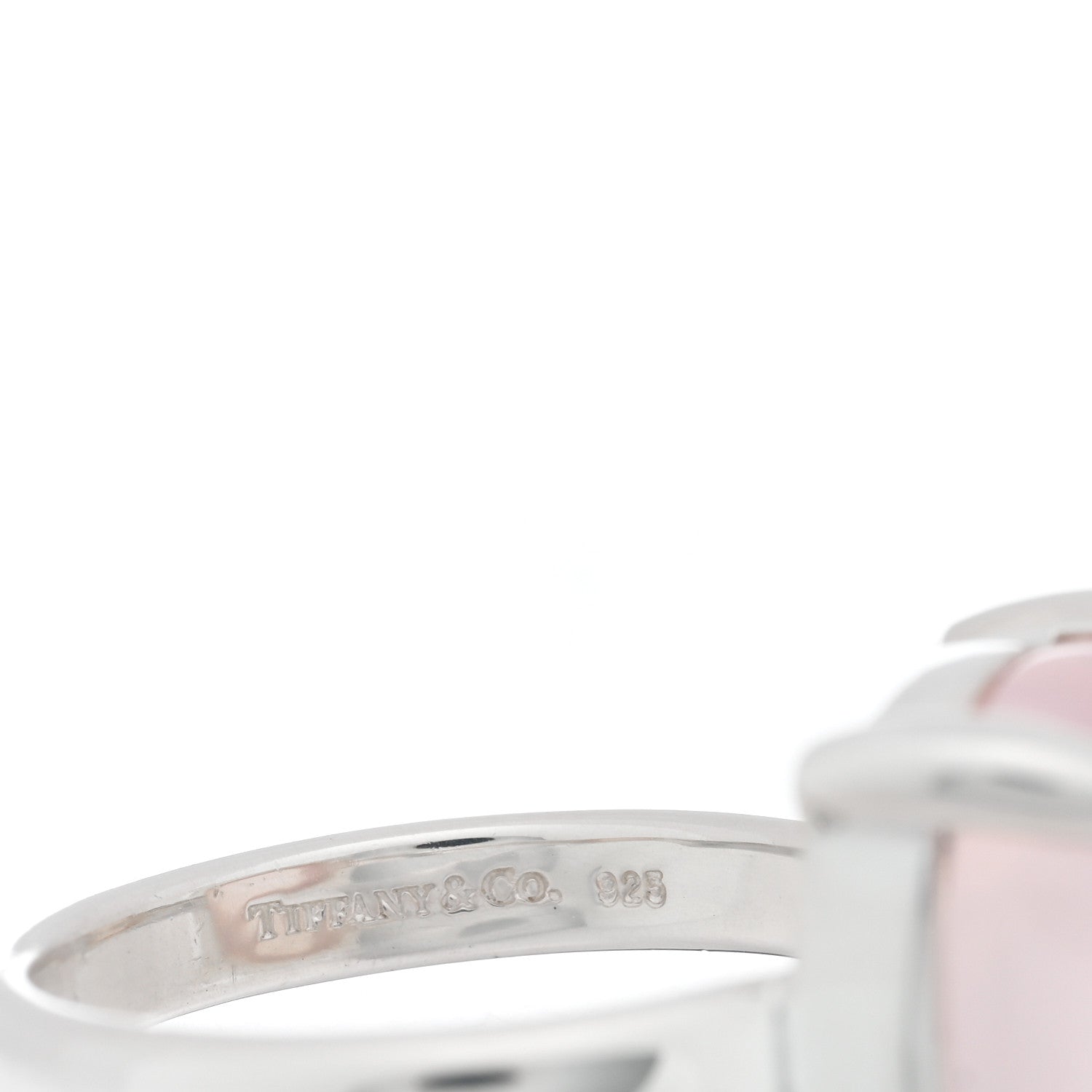 Tiffany Sterling Silver Rose Quartz 12mm Paloma's Sugar Stacks Ring 51 5.75 4 of 4