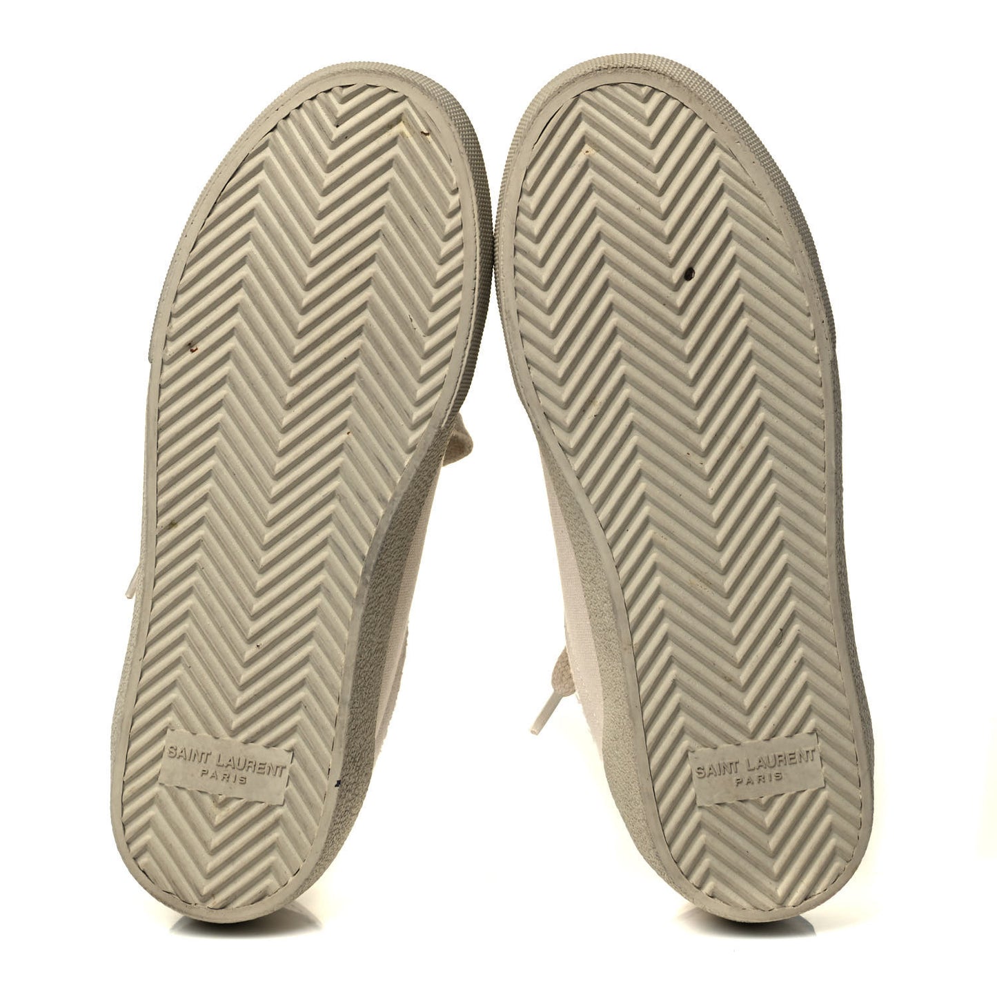 Distressed Canvas Court Classic Sneakers 35.5 Panna
