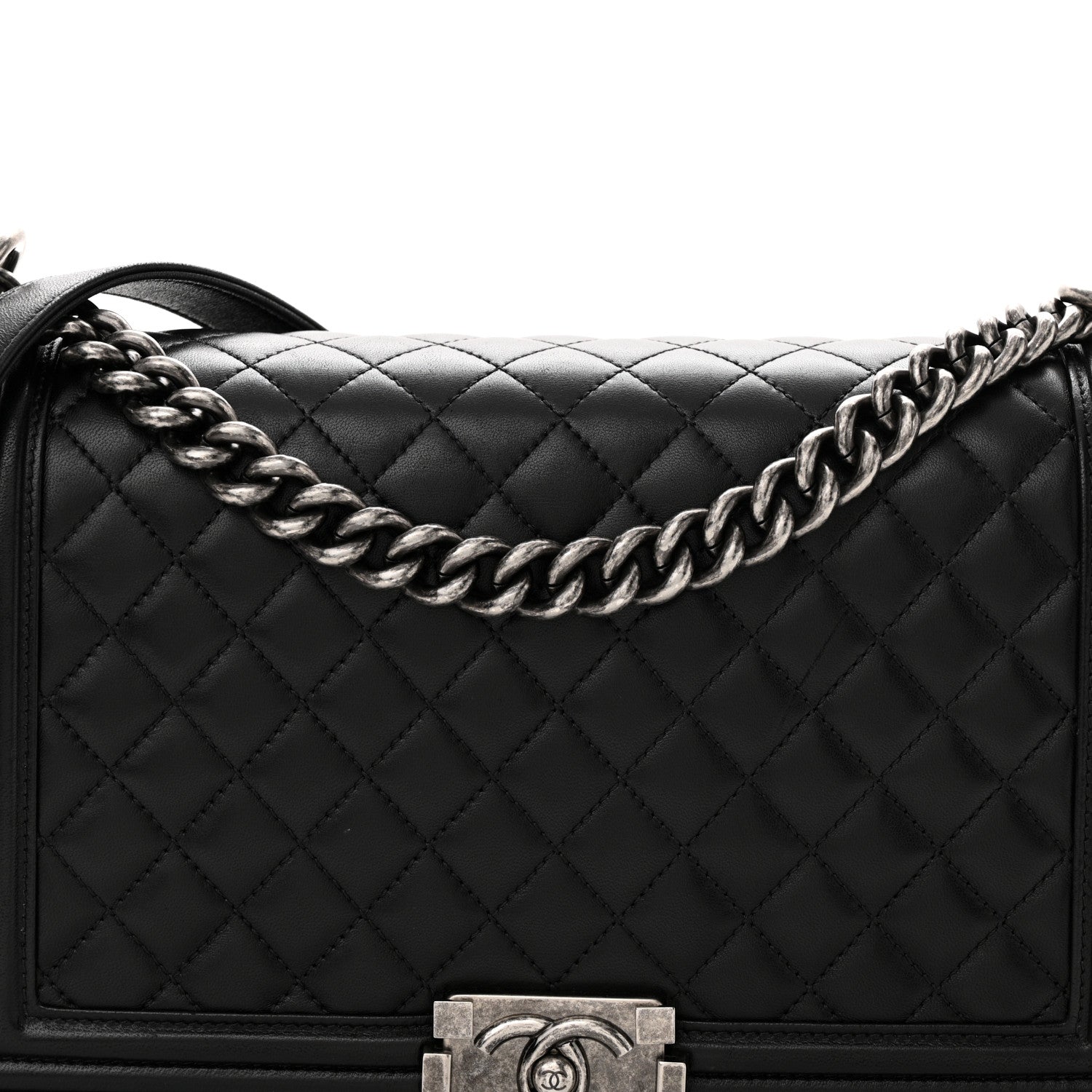 Chanel Lambskin Quilted New Medium Boy Flap Black 8 of 15