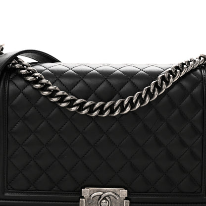 Chanel Lambskin Quilted New Medium Boy Flap Black 8 of 15