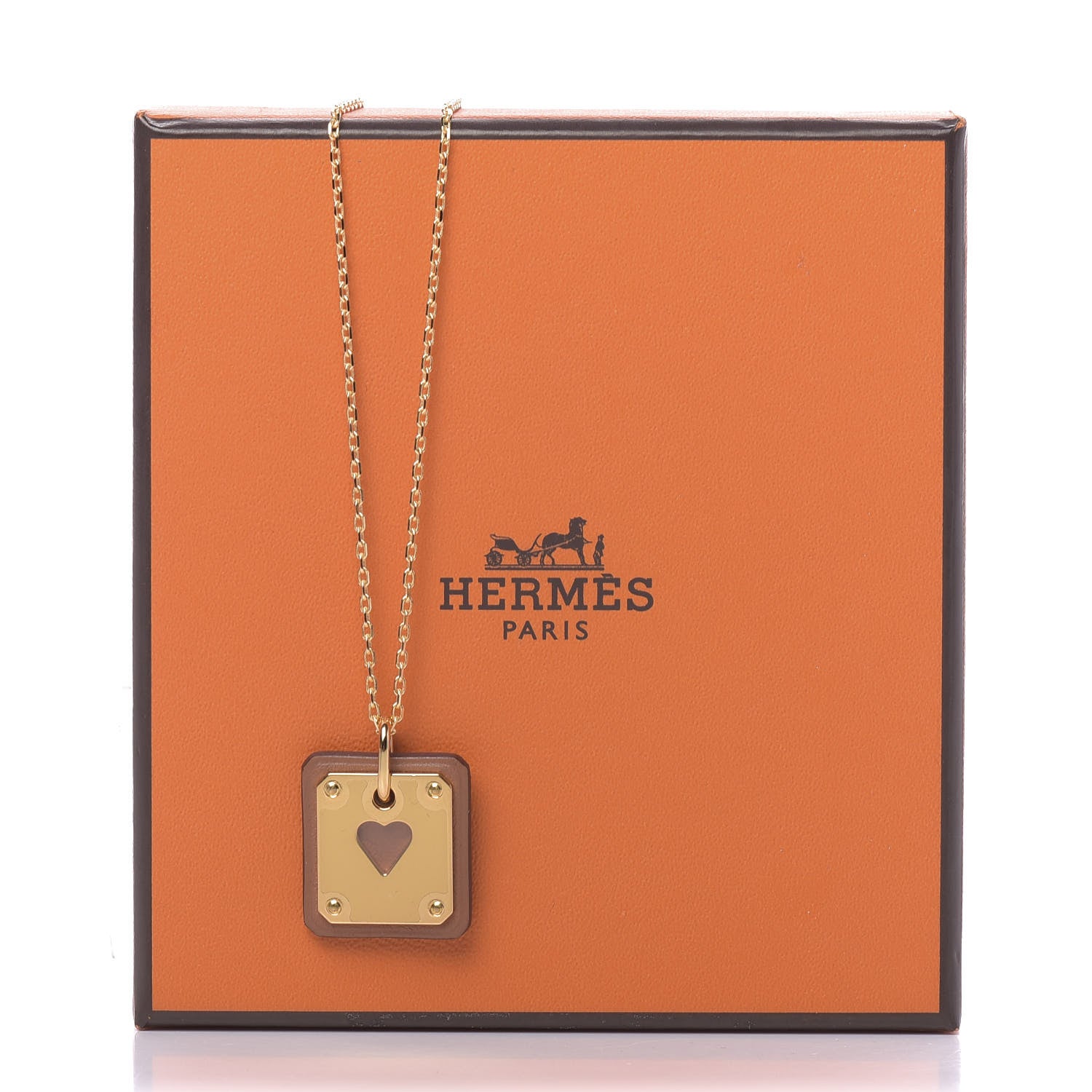 Hermes Swift As De Coeur Necklace Gold 6 of 6