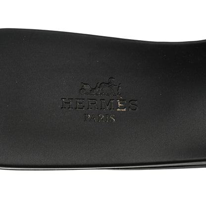 Hermes Rubber Aloha Sandals 36 Black 6 of 9