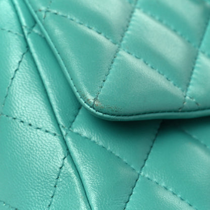 Chanel Lambskin Quilted Mini Rectangular Flap Turquoise 16 of 19