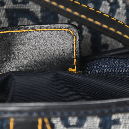 Christian Dior Monogram Double Saddle Bag Navy Blue 6 of 10