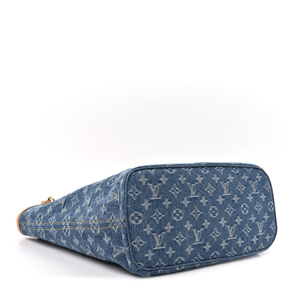 Louis Vuitton Monogram Denim Neo Neverfull MM Blue 5 of 10
