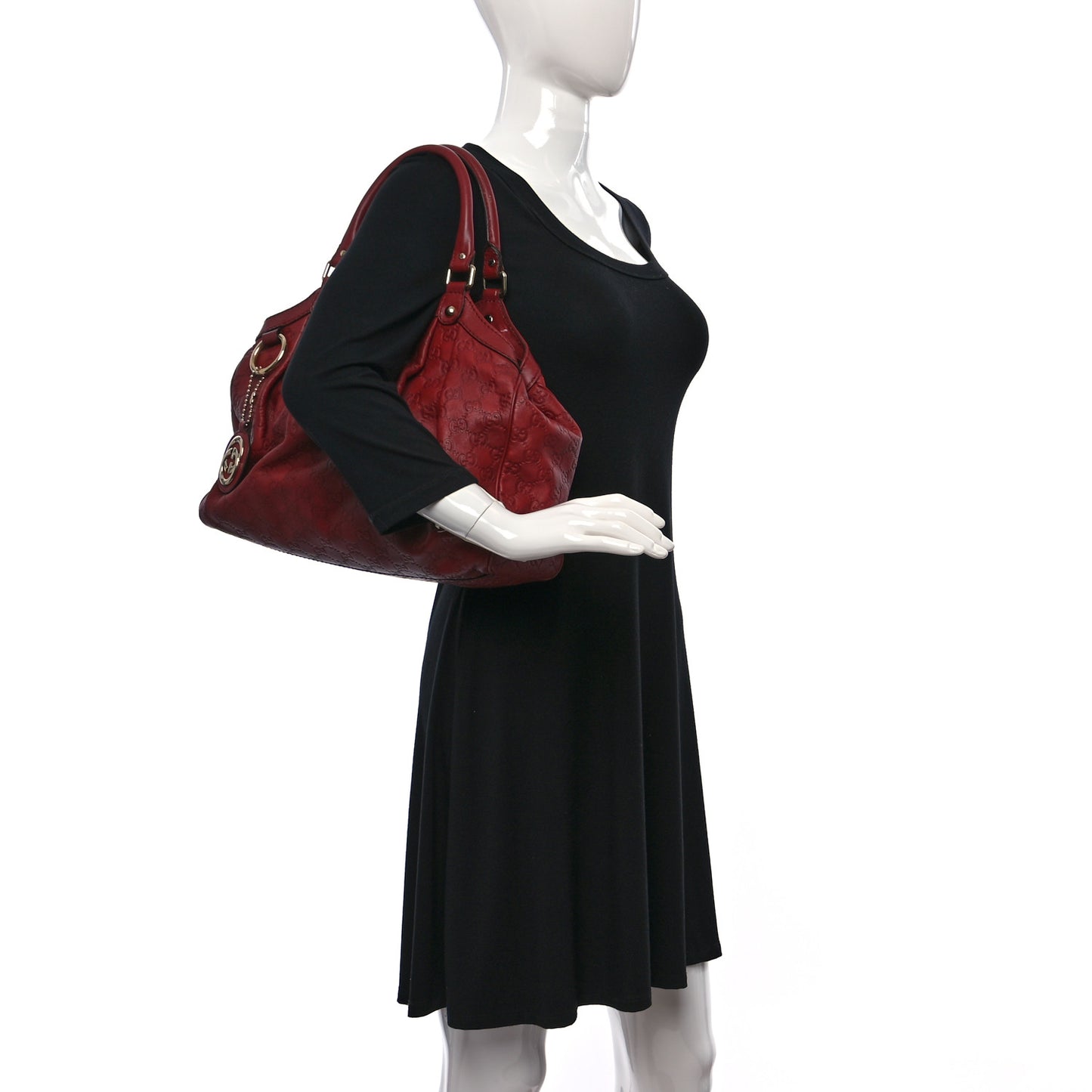 Guccissima Medium Sukey Tote Raspberry Candy