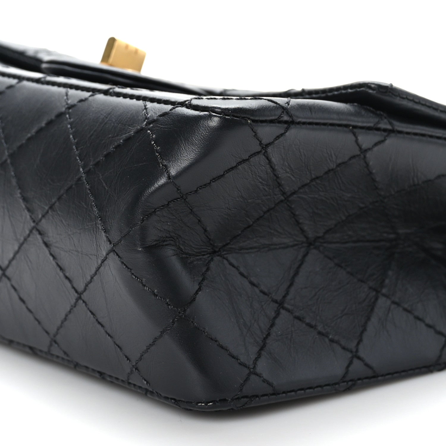 Chanel Aged Calfskin Quilted 2.55 Reissue Mini Flap Black 9 of 10