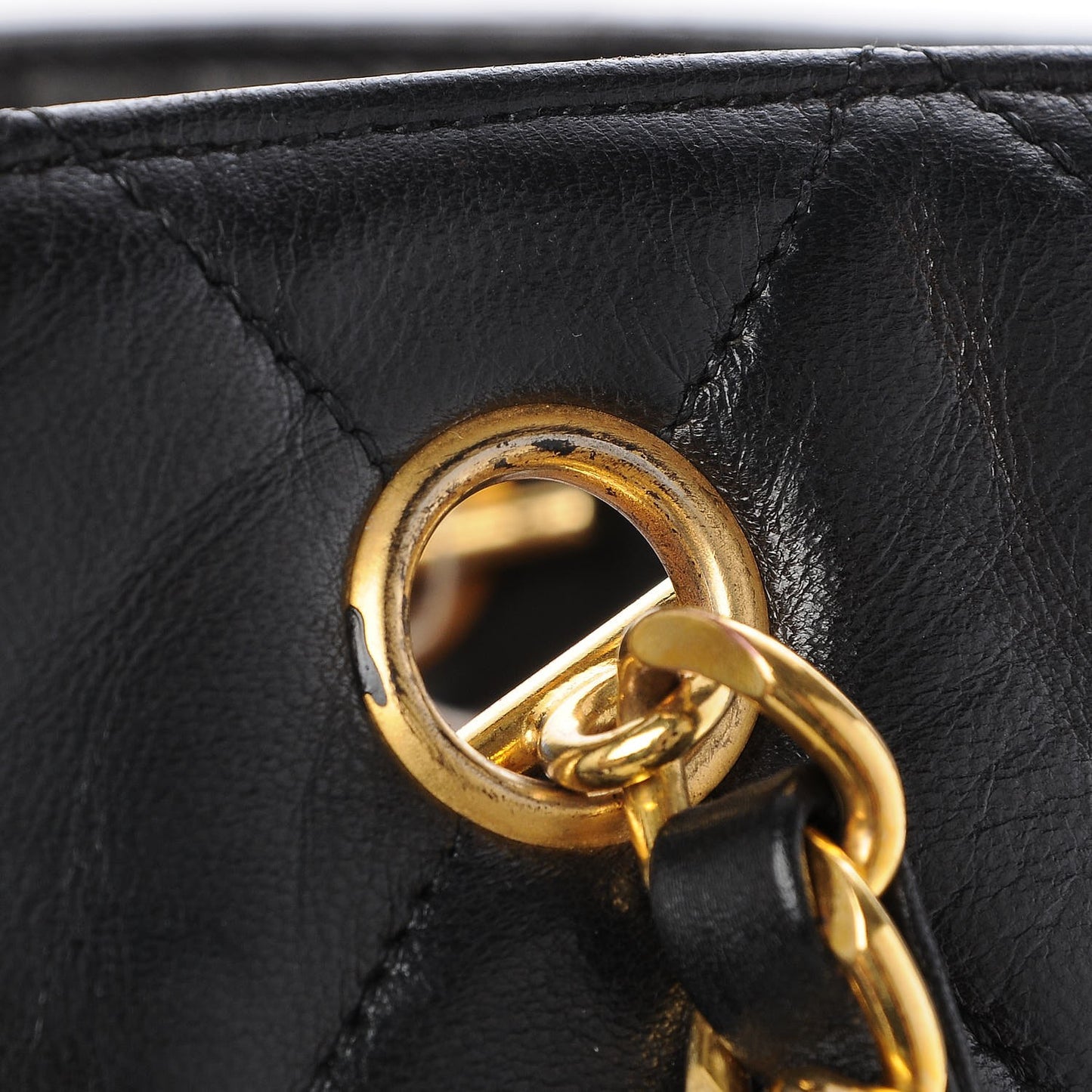 Lambskin Quilted Shoulder Bag Black