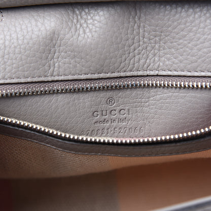Gucci Cellarius Calfskin Small Bamboo Daily Top Handle Bag Storm Grey 5 of 9