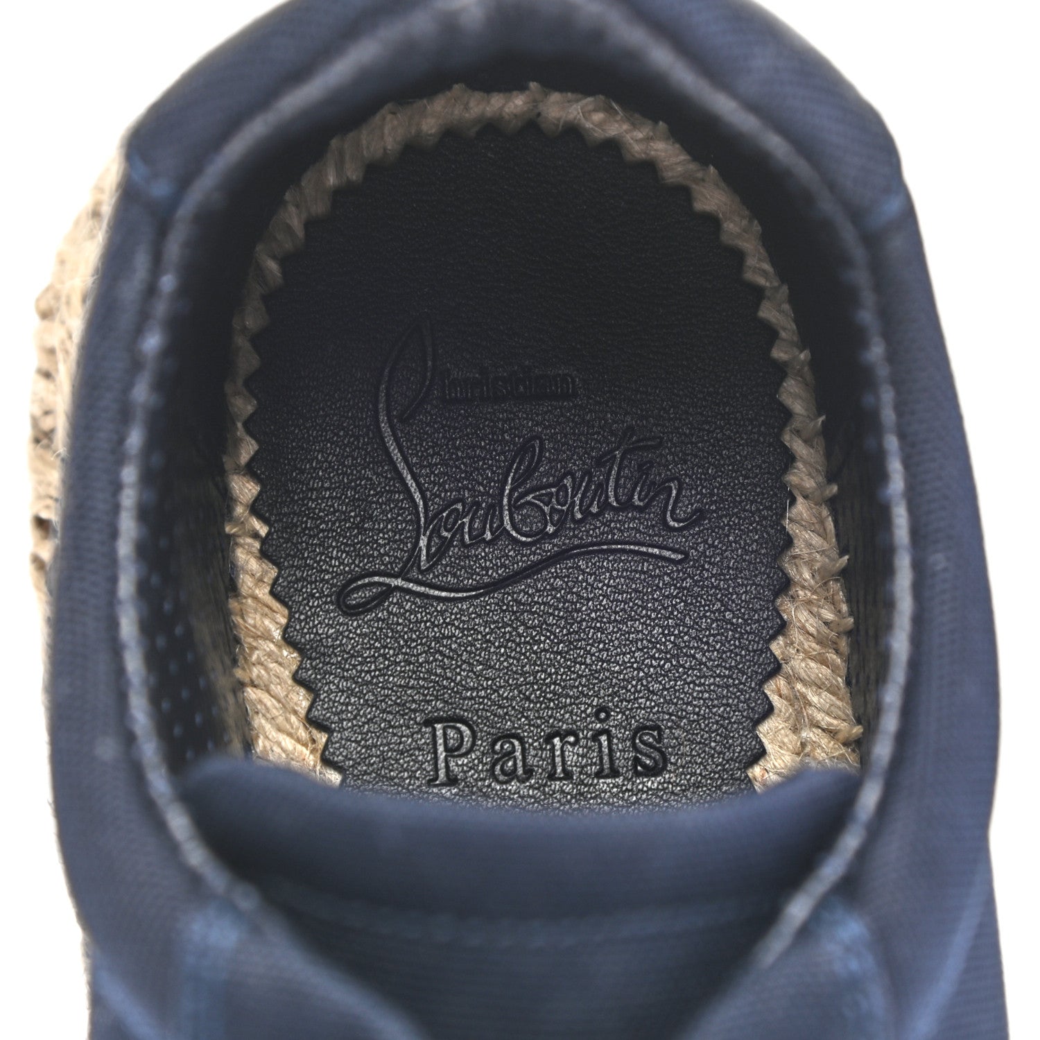 Christian Louboutin Toile Calfskin Espasneak Flat Sneaker 38 Obscur 6 of 7