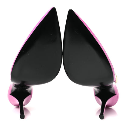 Gucci Vernice Crystal Nappa Charlotte Signoria 105 Slingback Pumps 39.5 Libre Pink 6 of 9