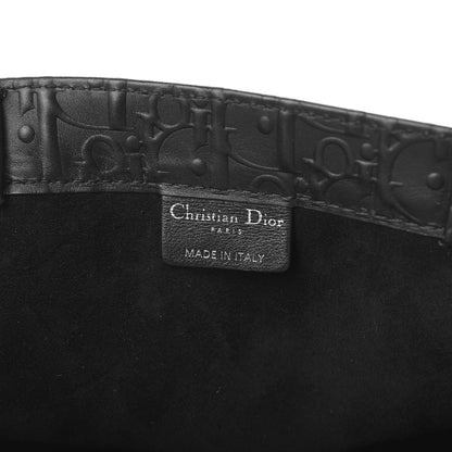 Christian Dior Oblique Calfskin Embossed Book Tote Black 6 of 13