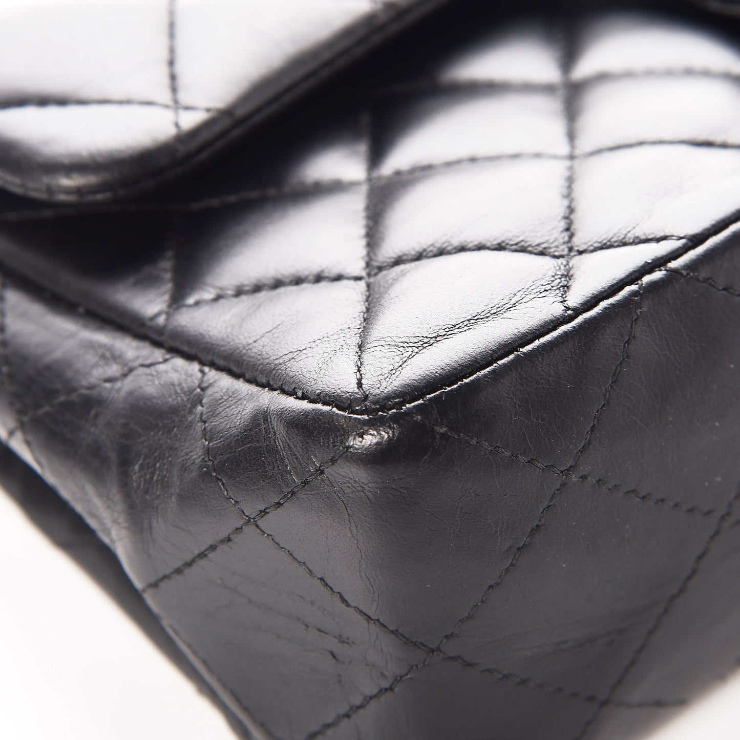 Lambskin Quilted Small Double Flap Black