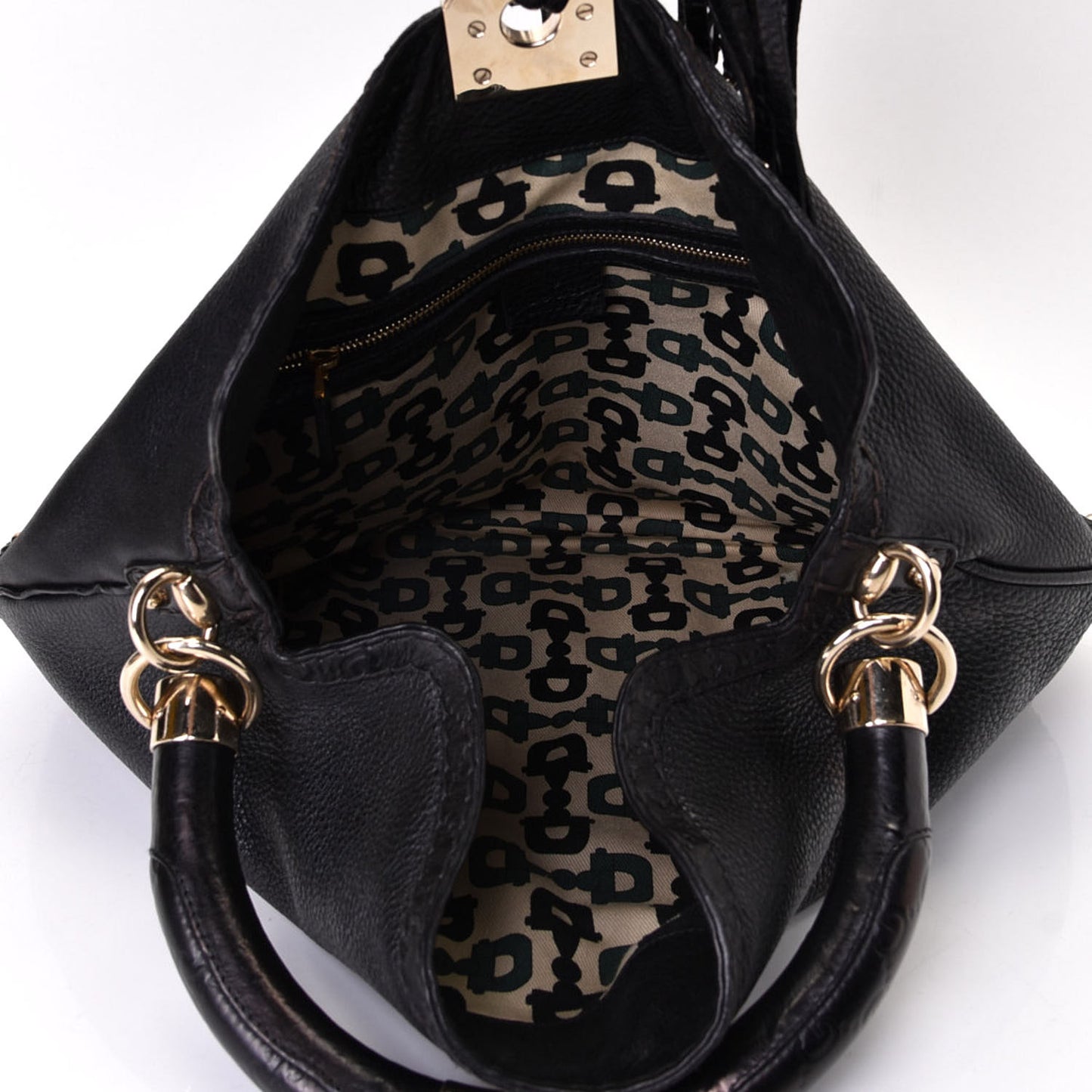 Calfskin Medium Indy Top Handle Hobo Black