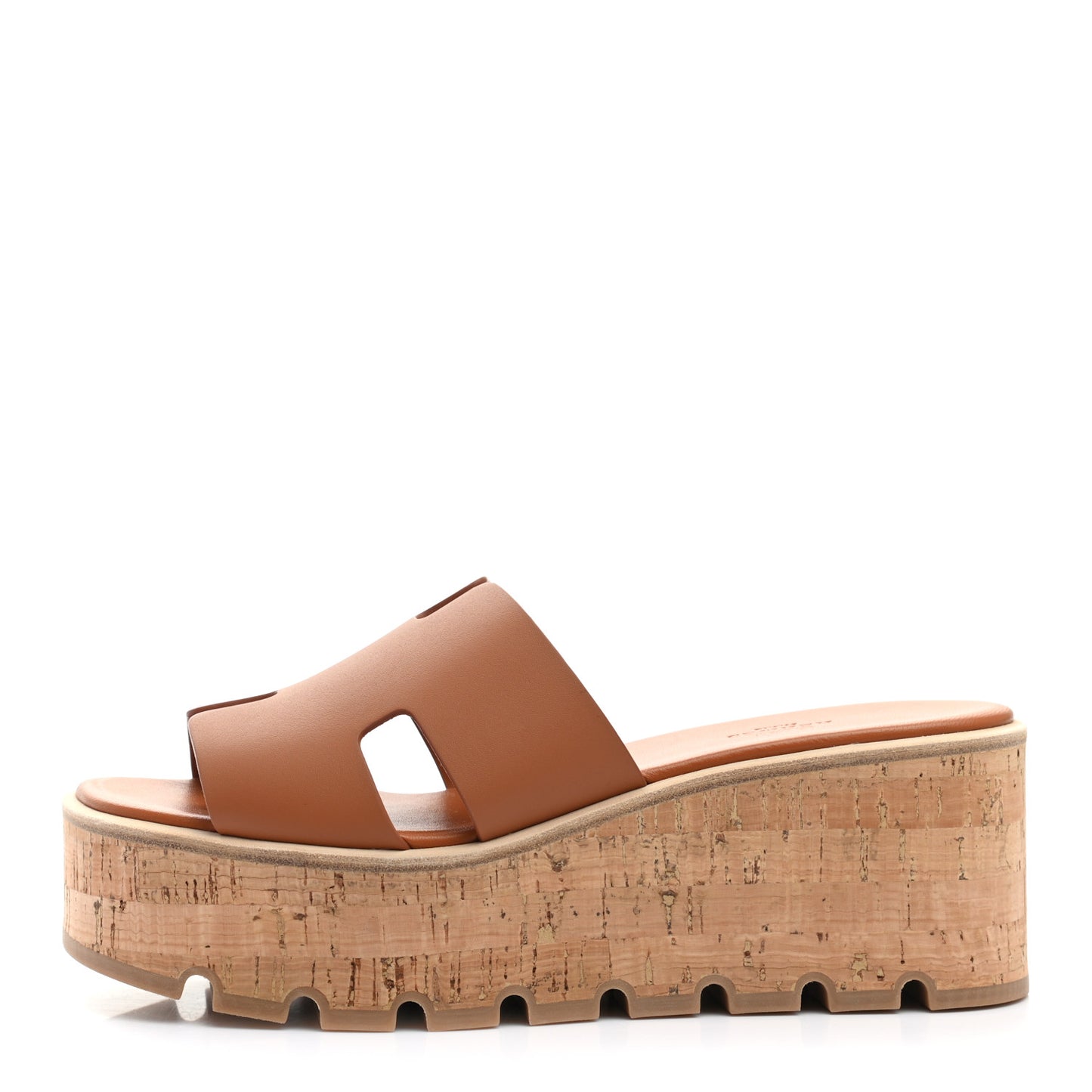 Calfskin Cork Eze 30 Sandals 39 Marron Glaise