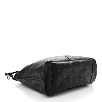 MCM Visetos Liz Reversible Shopper Tote Black 7 of 17