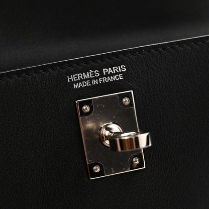 Hermes Swift Kelly Danse II Belt Bag Mauve Pale Black 6 of 14