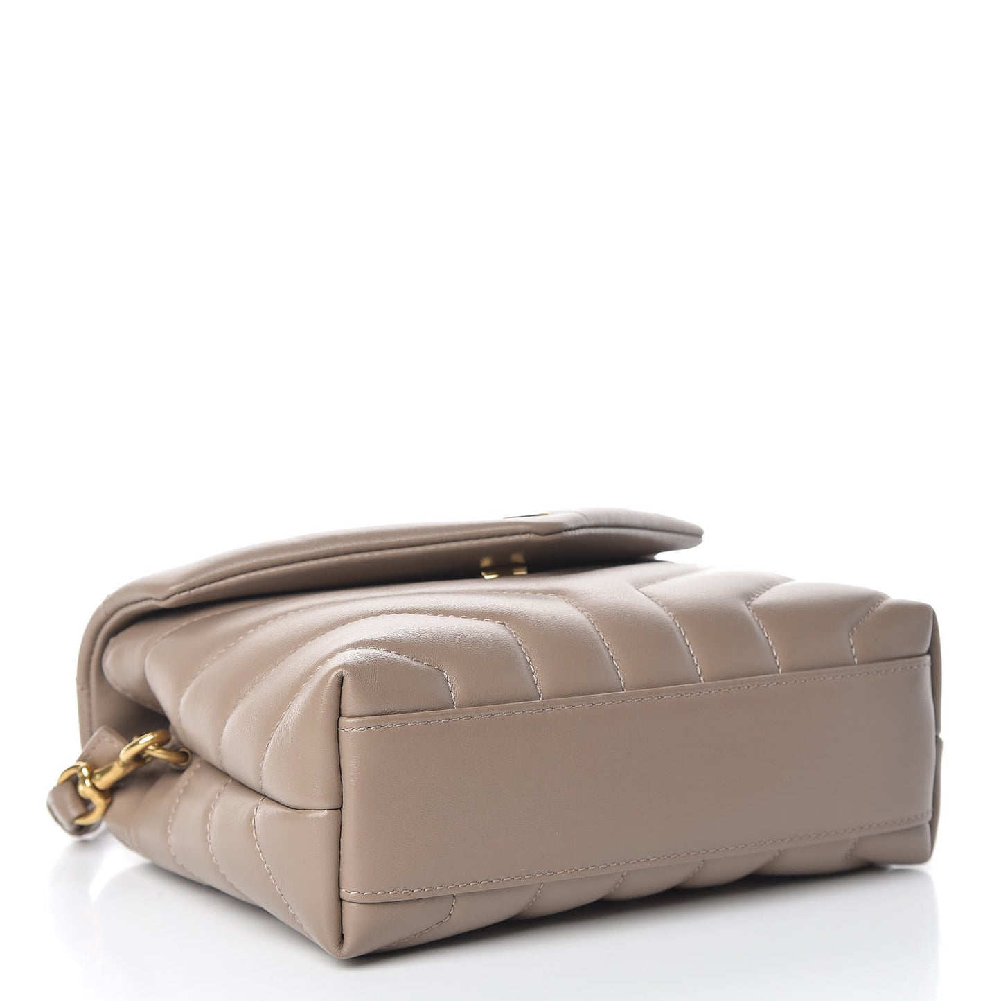 Calfskin Y Quilted Monogram Toy Loulou Chain Satchel Dusty Grey