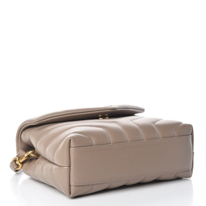 Saint Laurent Calfskin Y Quilted Monogram Toy Loulou Chain Satchel Dusty Grey 4 of 12