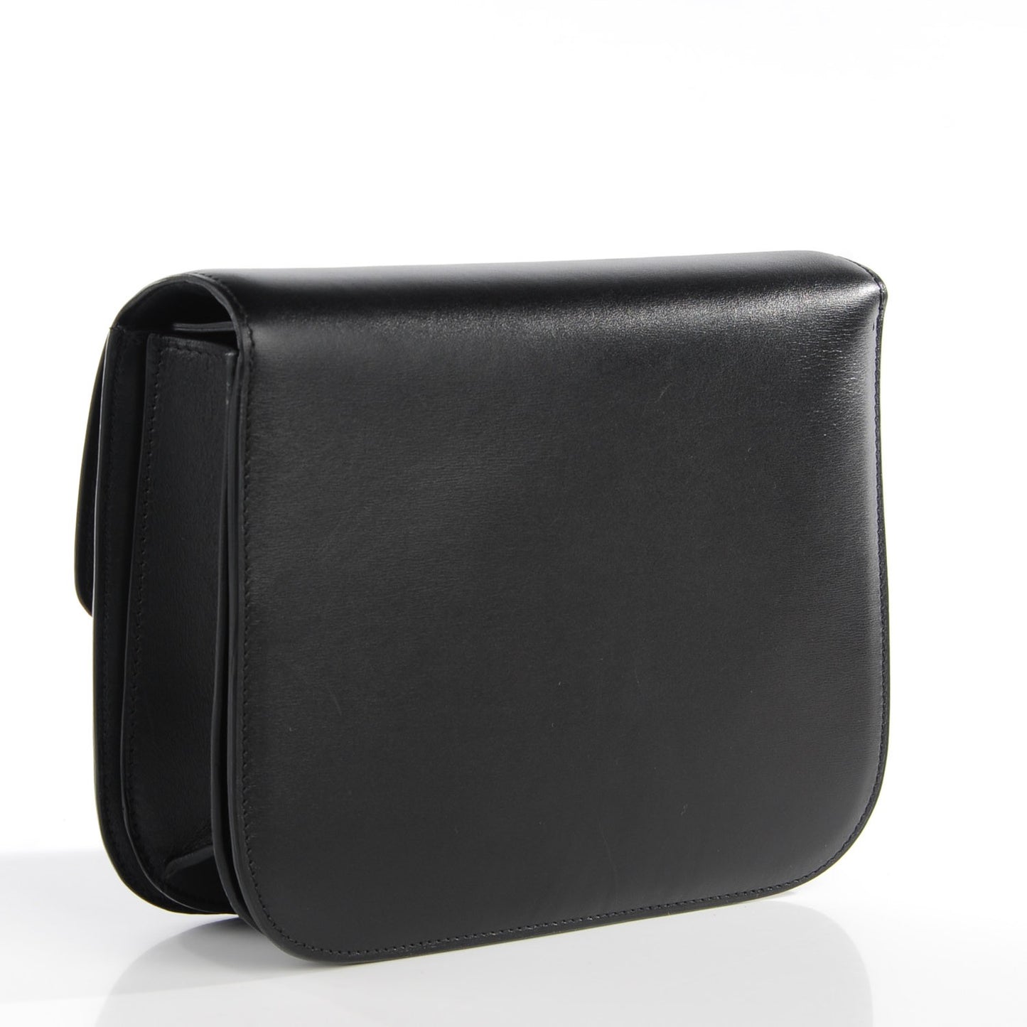 Box Calfskin Medium Classic Box Flap Bag Black