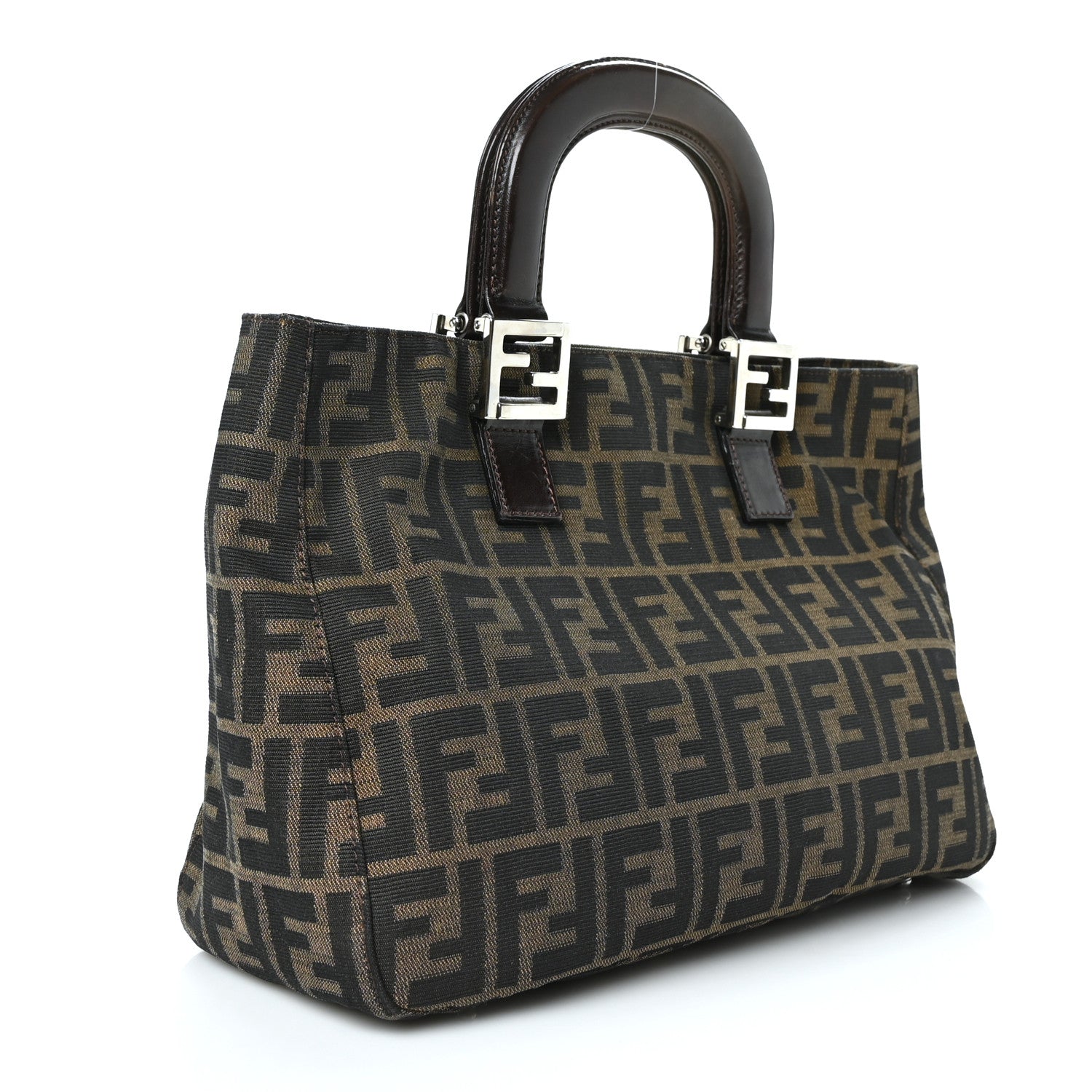 Fendi Zucca Top Handle Tote Tobacco 2 of 7